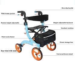 Opvouwbare Rollator met Zitje en Opbergtas