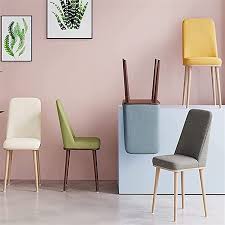 Set van 6 Gele Waterdichte Eetkamerstoelen