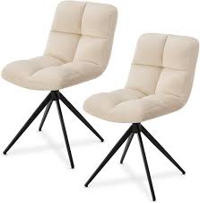 Juskys Dallas Draaistoelen - Set van 2 Eetkamerstoelen
