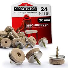 Schroef-Vilt Pads 20mm - 24 Stuks van X-Protector