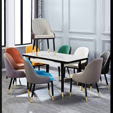 Moderne PU Lederen Eetkamerstoelen Set van 2