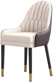Moderne PU Leer Eetkamerstoelen met Houten Benen