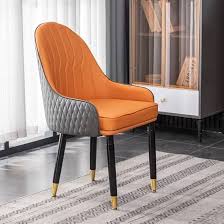 Moderne Set van 6 Eetkamerstoelen met Houten Poten