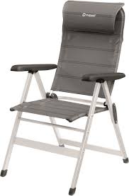 Outwell Milton Campingstoel - Grijs - 63 x 70 x 110/124 cm
