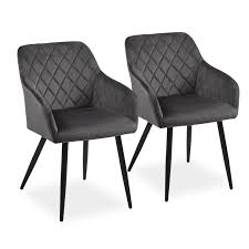 Retro Fluwelen Eetkamerstoelen Set van 2