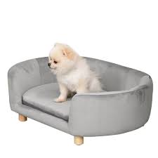 PawHut Luxe Hondenbank van Hollands Fluweel