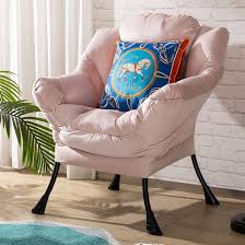 HollyHOME Lichtroze Relax Fauteuil met Armleuningen