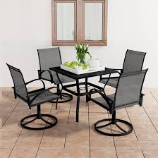 Chusui 5-delige Tuinset: Tafel en Stoelen Combinatie