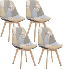 WOLTU Set van 4 Design Eetkamerstoelen BH29pw-4