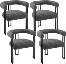 WOLTU Set van 4 Eetkamerstoelen met Armleuningen