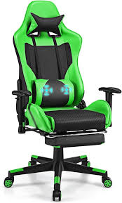 Ergonomische Gaming Stoel met Lendensteun en Hoofdsteun - PU Leer