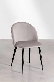 Set van 2 Fluwelen Eetkamerstoelen Kana