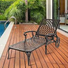 76" Aluminium Patio Lounge Stoelen