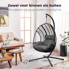 Swoods XXL Hangstoel met Standaard – Perfect voor Binnen