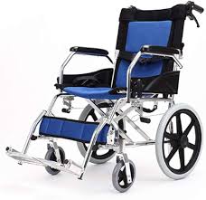 Opvouwbare Aluminium Rolstoel voor Volwassenen met Trolley