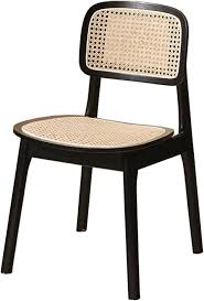Retro Rotan Eetkamerstoel met Rieten Rugleuning