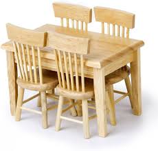 5 Stuks Mini Houten Meubels Set