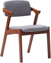 Ergonomische Lounge Eetkamerstoel met Wasbare Stof en Verwijderbare Armleuningen