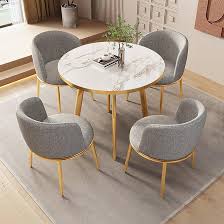Ronde Eettafelset voor 4 Personen - Perfect voor Kleine Ruimtes