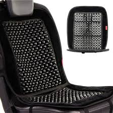 HEYNER SoftVelvet Autostoelhoes met Houten Kussen en Massage