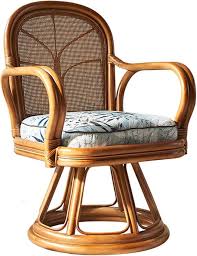 Rotan Stoel Vine met Draaibare Armsteunen en Rugleuning