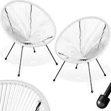 Tectake® Acapulco Egg Shape Tuinstoelen - Set van 2