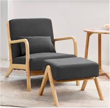 Compacte Houten Fauteuil voor de Slaapkamer