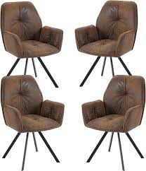 MEUBLE COSY Set van 4 Draaibare Eetkamerstoelen
