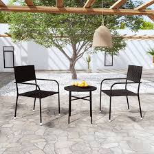 Chenshu 3-delige Tuinset: Tafel met Stoelen