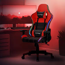 ML-Design Gaming Stoel met RGB LED en Bluetooth