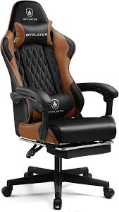 GTPLAYER Ergonomische Gamingstoel met Voetensteun en Kussens