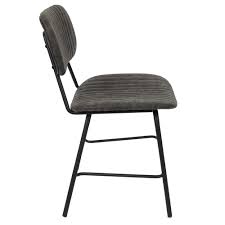 Set van 2 Taylor Stoelen - Grijs/Zwart - HOME DECO FACTORY