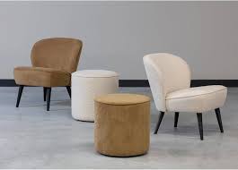 WOOOD Sara Relaxstoel - Boucle Crème - 71x59x70 cm