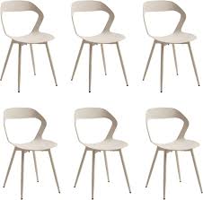 BenyLed Set van 6 Casual Eetkamerstoelen