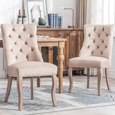 KecDuey Set van 2 Fluwelen Eetkamerstoelen met 4 Voeten