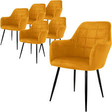 Set van 6 Eetkamerstoelen met Rugleuning - ECD Germany