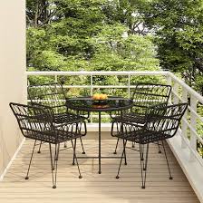 Rantry Casa 5-delige Tuinmeubelset - Zwart Polyrotan