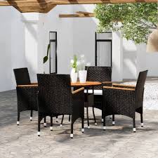 Rantry Casa 5-delige Tuinset van Zwart Polyrotan