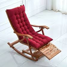 Bamboe Patio Relaxstoel met Afneembare Bekleding